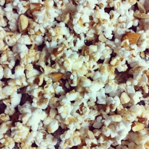 sweet & salty coconut almond popcorn